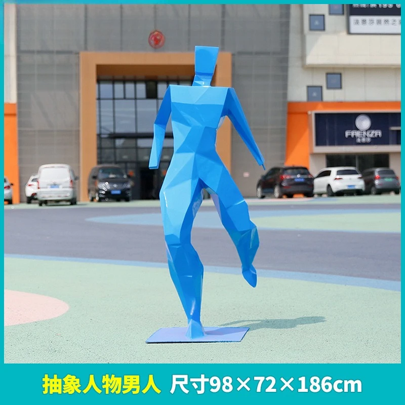 FRP Modern, abstrakte Figuren mit Kunstbewegung, Skulpturornamente, Rasen im Freien