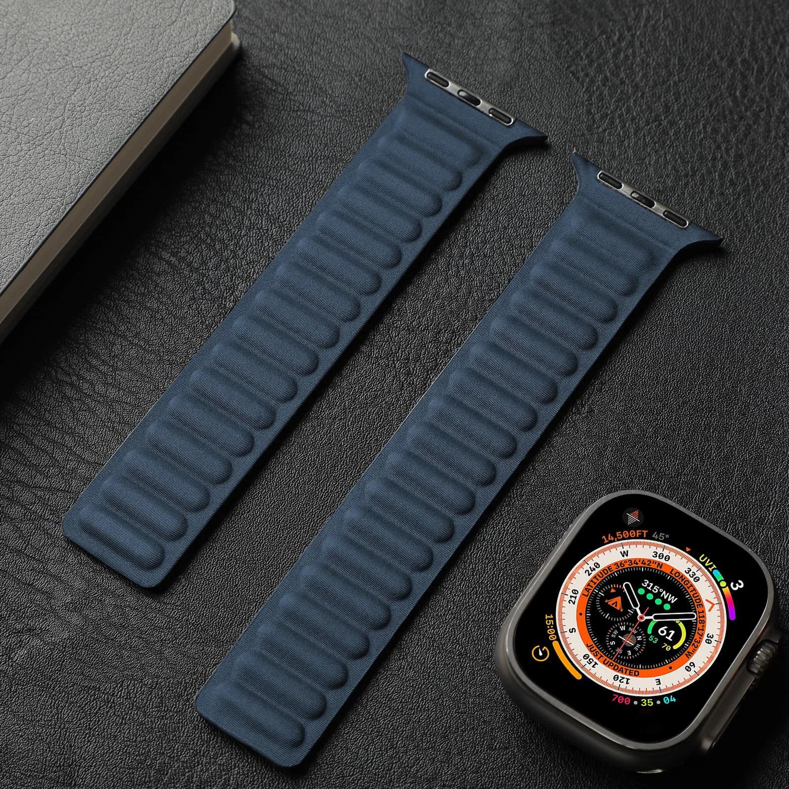 New FineWoven strap For Apple Watch Band 44mm 40mm 45mm 49mm 41mm Original Magnetic loop bracelet iWatch Series 9 8 SE 7 Ultra 2 image 3