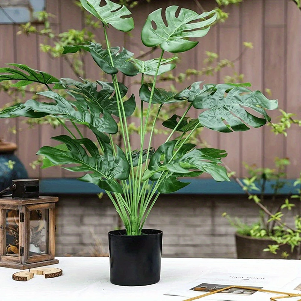 Artificial Monstera Green Plants Walk-Free Outdoor Living Room Bedroom Dress, Christmas Halloween, Holiday Decoration Gifts