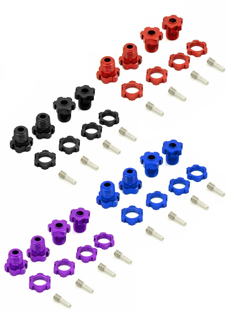 1 set 17mm Hex Nuts Splined Wheel Hubs 5353X for Traxxas 1/10 E-MAXX Summit E-REVO REVO 3.3 Slayer Pro 4X4 rc parts