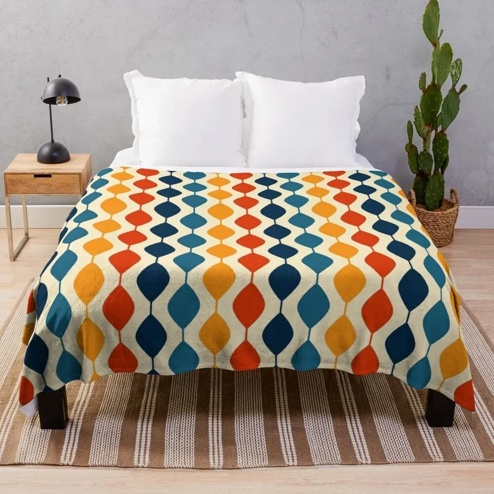 

Retro 1970's Bohemian Style Seventies Vintage Pattern Throw Blanket Sofas For Sofa Thin Blankets