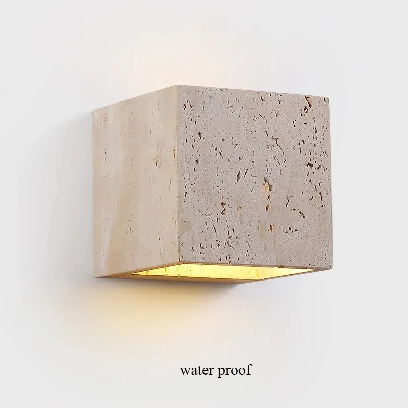 

Outdoor Japanese Wabi-sabi Cave Stone Wall Light Entrance Hallway Home Decor Living Room Background Wall Bedside Reading Light