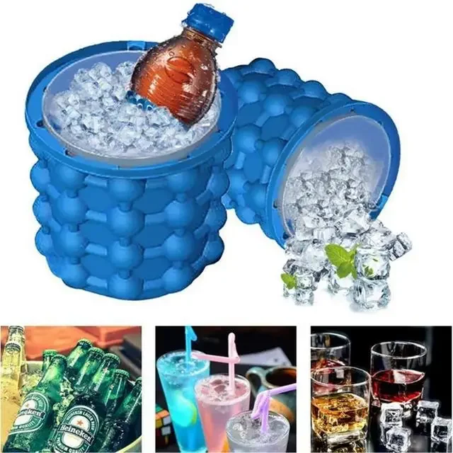 1pc-Silicone Ice Cube Maker Portable Bucket Wine Ice Cooler Beer Cabinet Space Saving Kitchen Tools Drinking Whiskey Freeze