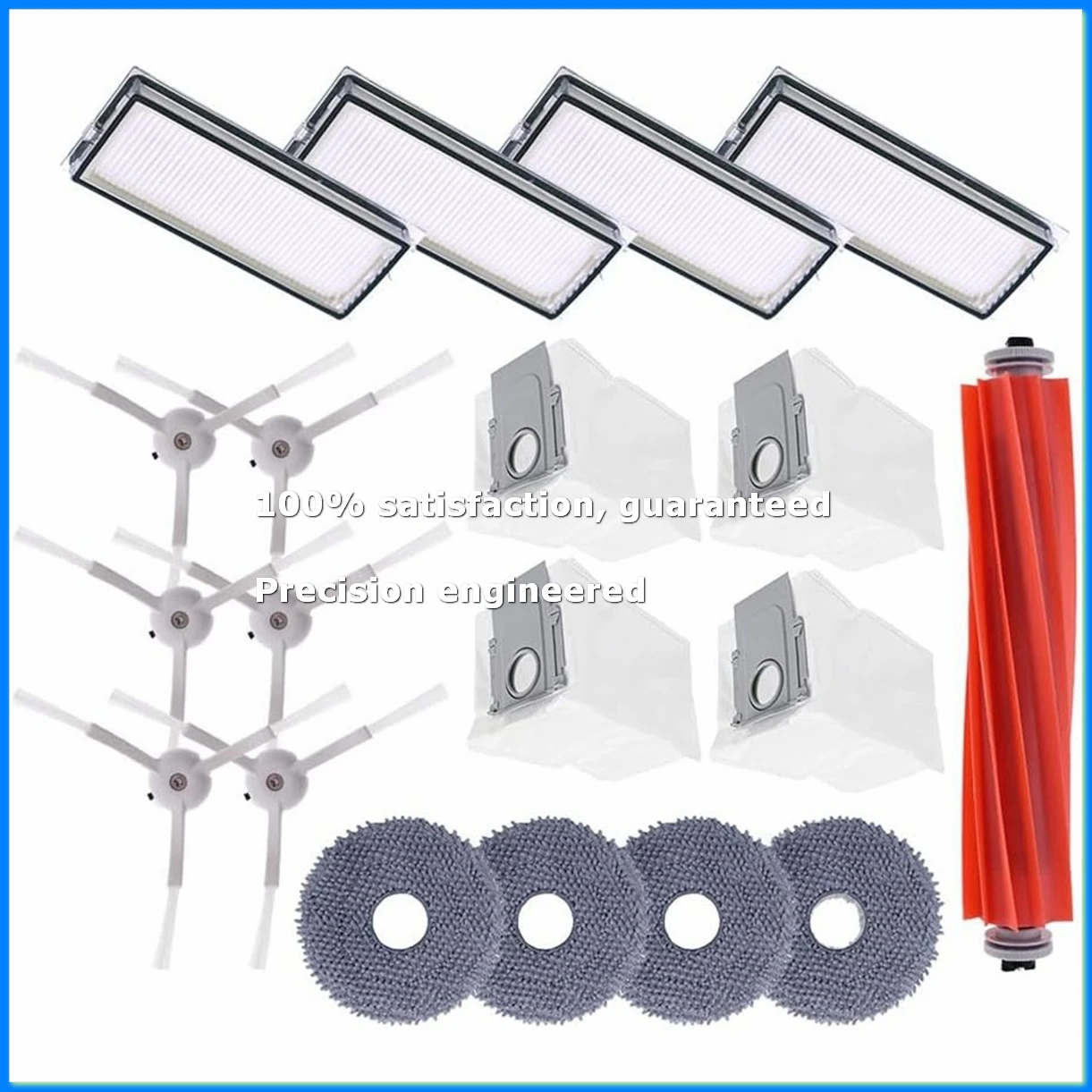 For Qrevo MaxV, Qrevo S, Qrevo Pro Robot Vacuum Main Side Brush Hepa Filter Mop Pad Dust Bag Accessories Kit-A21R