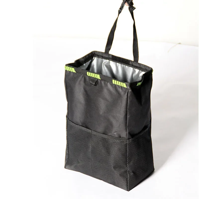 Bolsa de basura colgante para asiento trasero de coche, bolsa de almacenamiento multifuncional impermeable, accesorios de basura