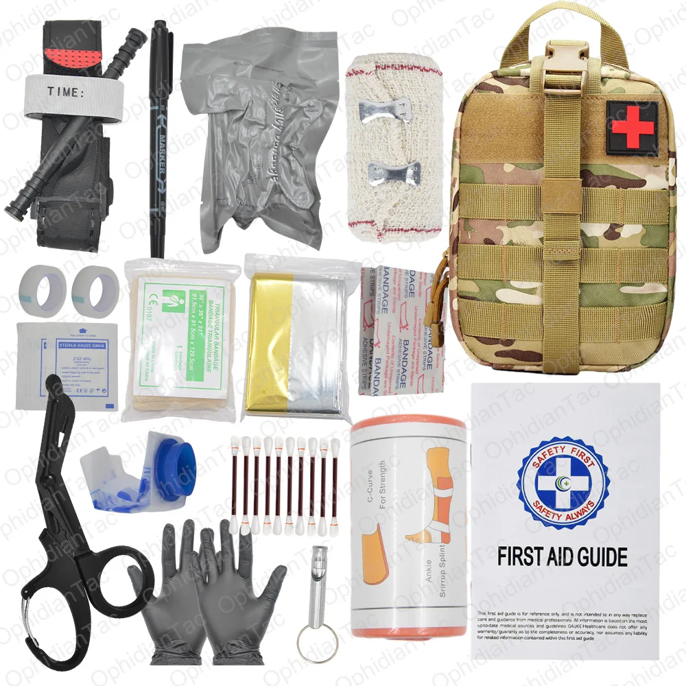 17 Pieces Outdoor Camping Emergency Equipment Wilderness Supplies Survival Tool Set Multi-Function First Aid Kit