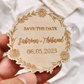 Personalizované magnety na svatební oznámení s divokými květinami pro hosty, dárek k svatbě v destinaci, rustikální pozvánka, dárek na míru 12 nejlepší prodej magnetické svatební dárky - №11