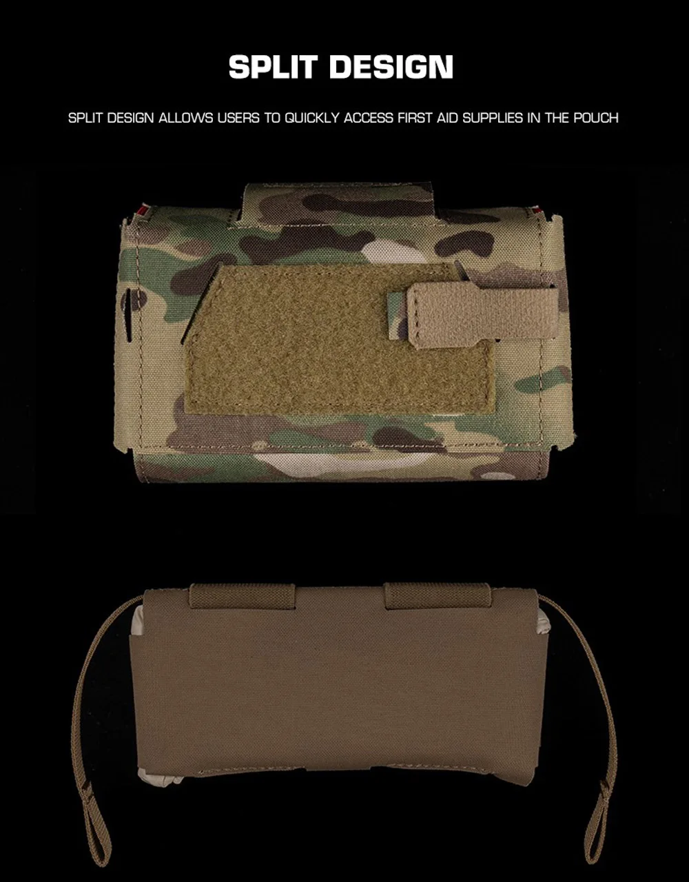 Taktische Tasche Agilit Style MD2 Compact Trauma Kit IFAK Medizinische Erste-Hilfe-Pack Überlebensausrüstung Aufbewahrung für Outdoor-Jagdcamping – Detail 7