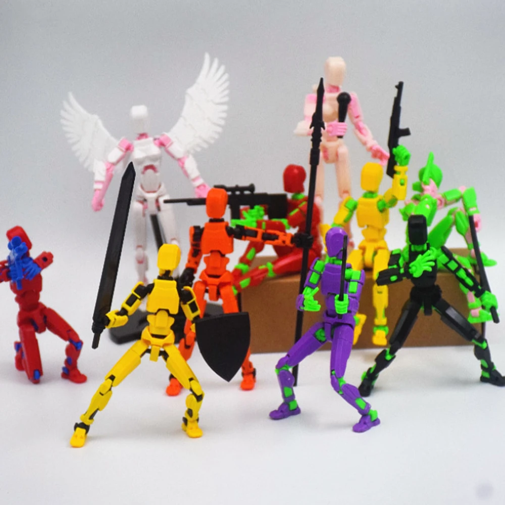 Dummy 13 Action Figure T13 Action Figure 3D Printed Multi-Jointed Movable Lucky Assemble Toys Parent-children Game Kids Gifts