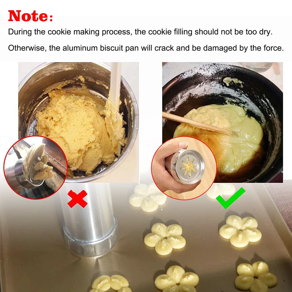 10/20pcs Aluminum Cookie Maker Press Kit Manual Churros Maker Machine Christmas Spritz Cookie Press Gun Baking Tools