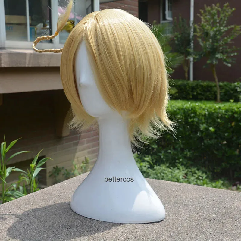 NewHetalia Axis Powers 캐나다 매튜 윌리엄스 코스프레 가발 짧은 혼합 금발 내열성 합성 머리 + 가발 캡2025