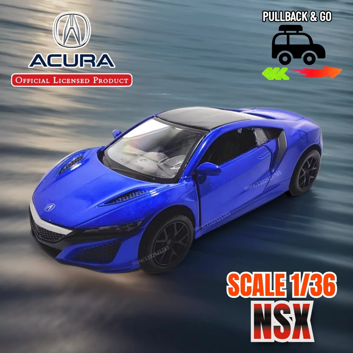 

Scale 1:36 Acura NSX Repilca Car Model Mini Vehicle Collection Miniature Home Office Decor Metal Diecast Kid Boy Toy