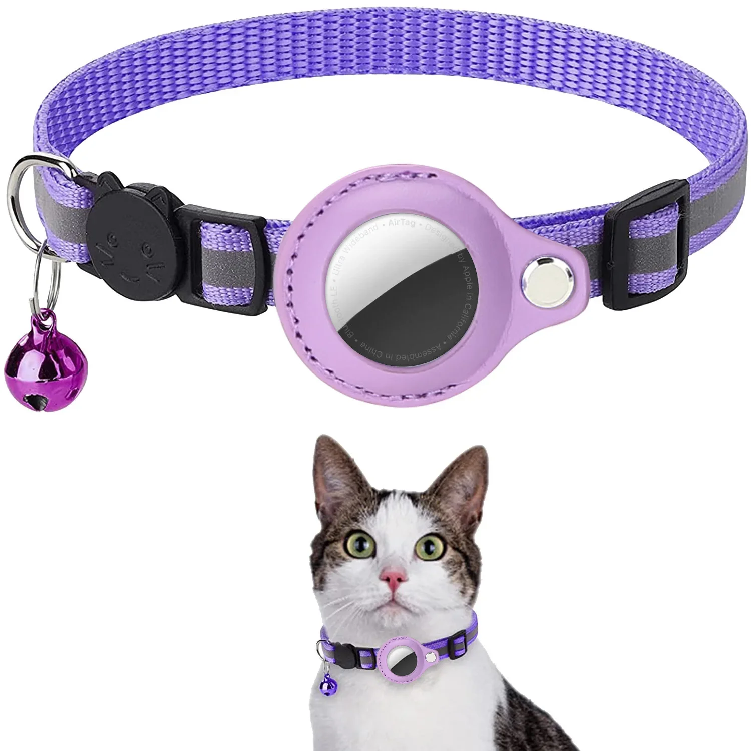 Collar antipérdida AirTag gato ajustable reflectante e impermeable - imagen 3