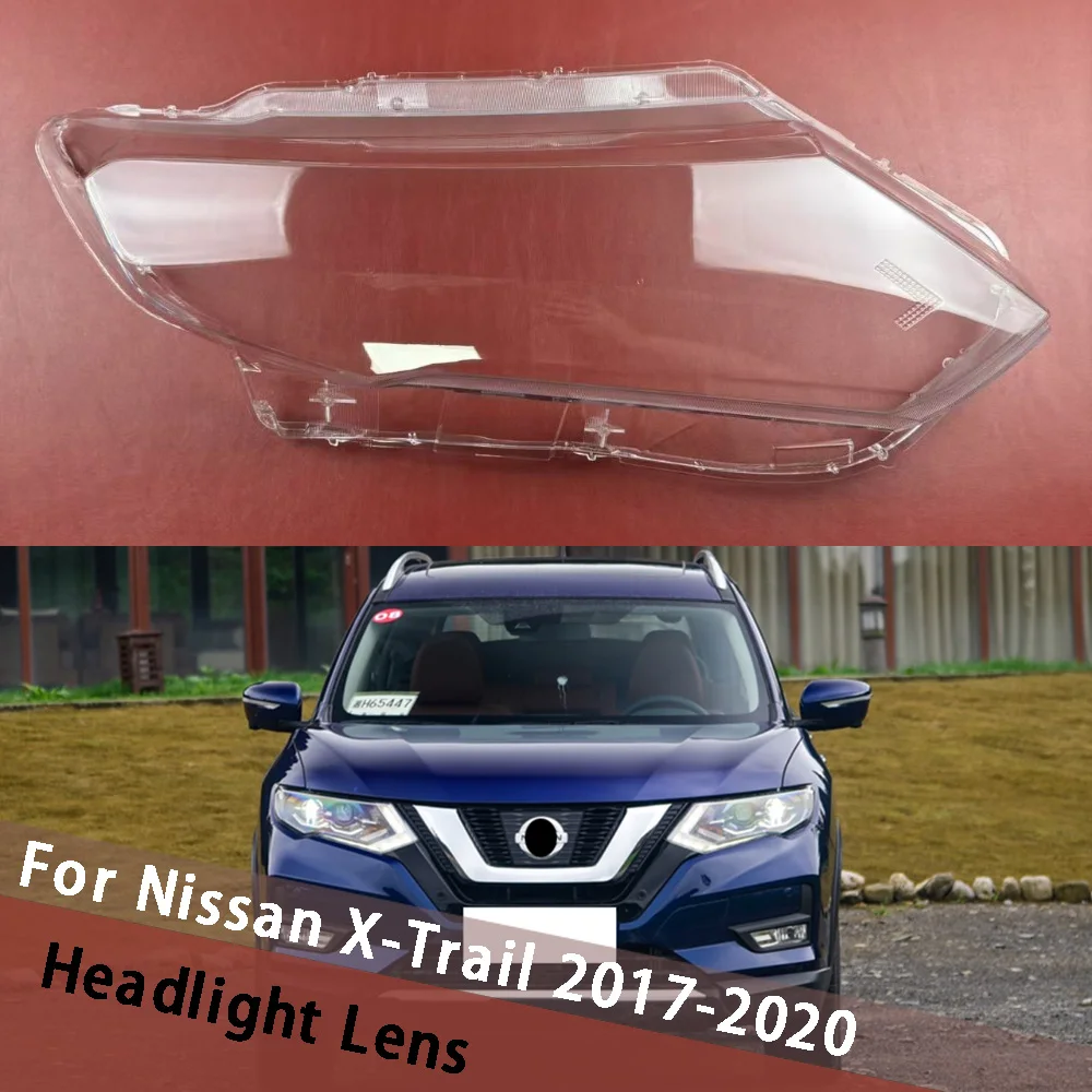 

For Nissan X-Trail 2017 2018 2019 2020 Car Headlight Lens Cover Headlamp Shell Lampshade Transparent Shade Mask Plexiglass