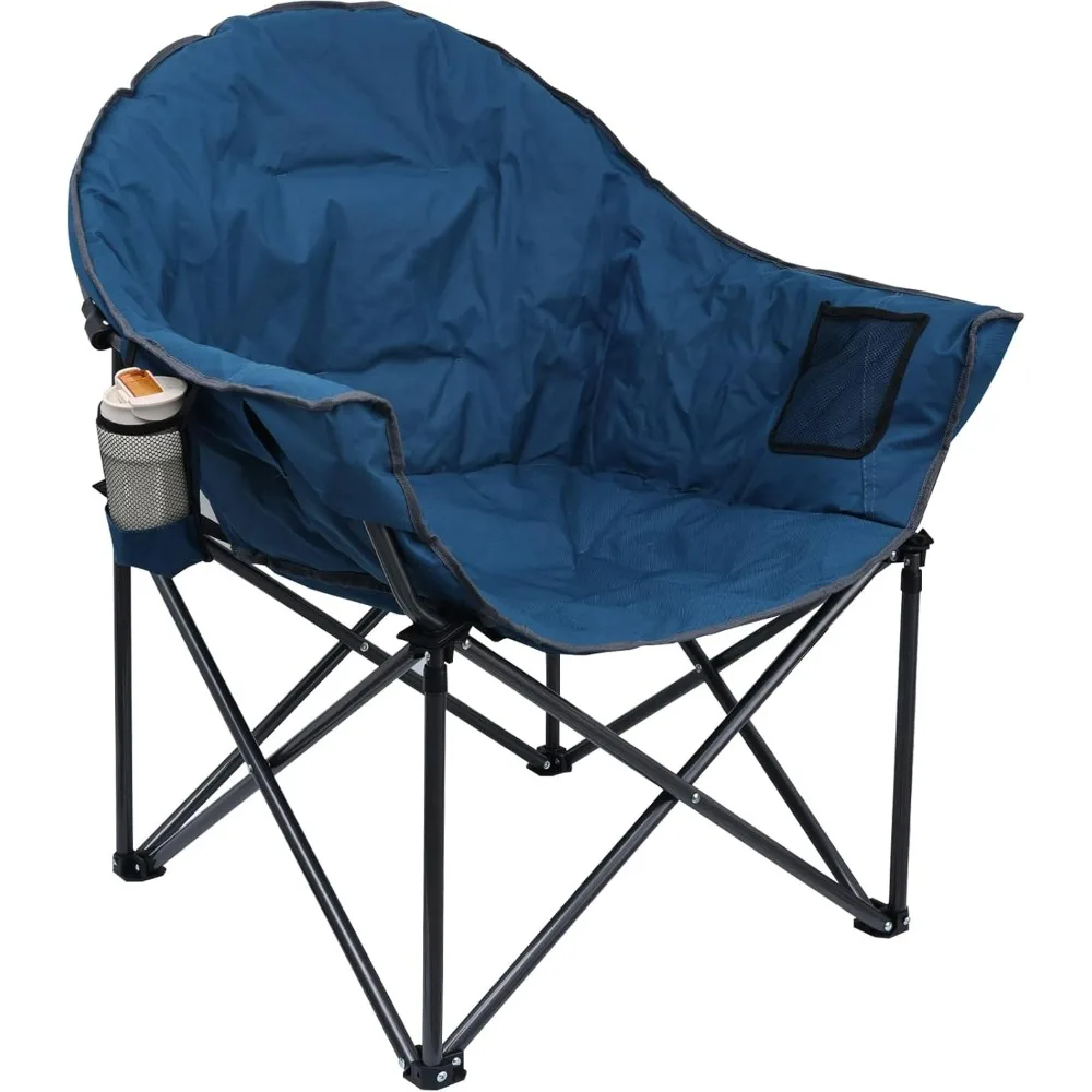 Camping Chairs for Adults, Oversized Lawn Chairs, Moon Lence Folding Heavy Duty Camping Chairs, 450 lbs with Tote Bags