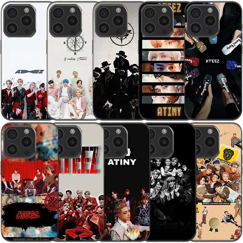 KPOP ATEEZ Clear Phone Case For Apple iPhone 12 13 Mini 11 14 15 16 Pro Max Cover XS MAX XR Soft