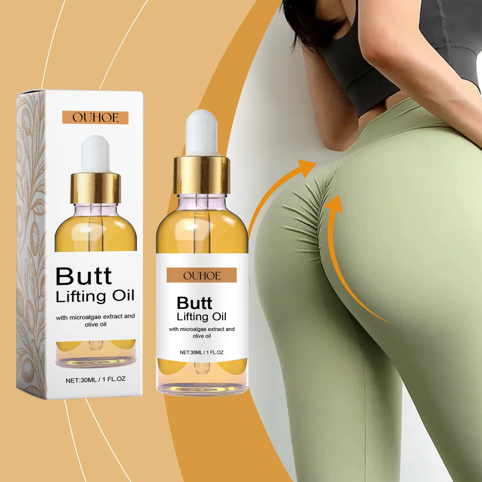 Bubble Butt Enlarge Round Hip Essence Oil Sexy Plump Big Ass Prevent Sag Flat Moisturize Soft Enhance Hip Elasticity Essence Oil