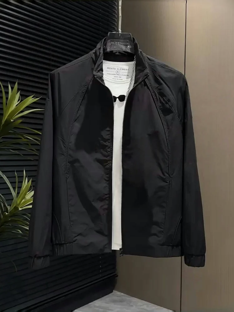 

Весенне-осенняя новая куртка с простым дизайном и воротником-стойкой, мужская модная универсальная повседневная верхняя одежда Haome Color