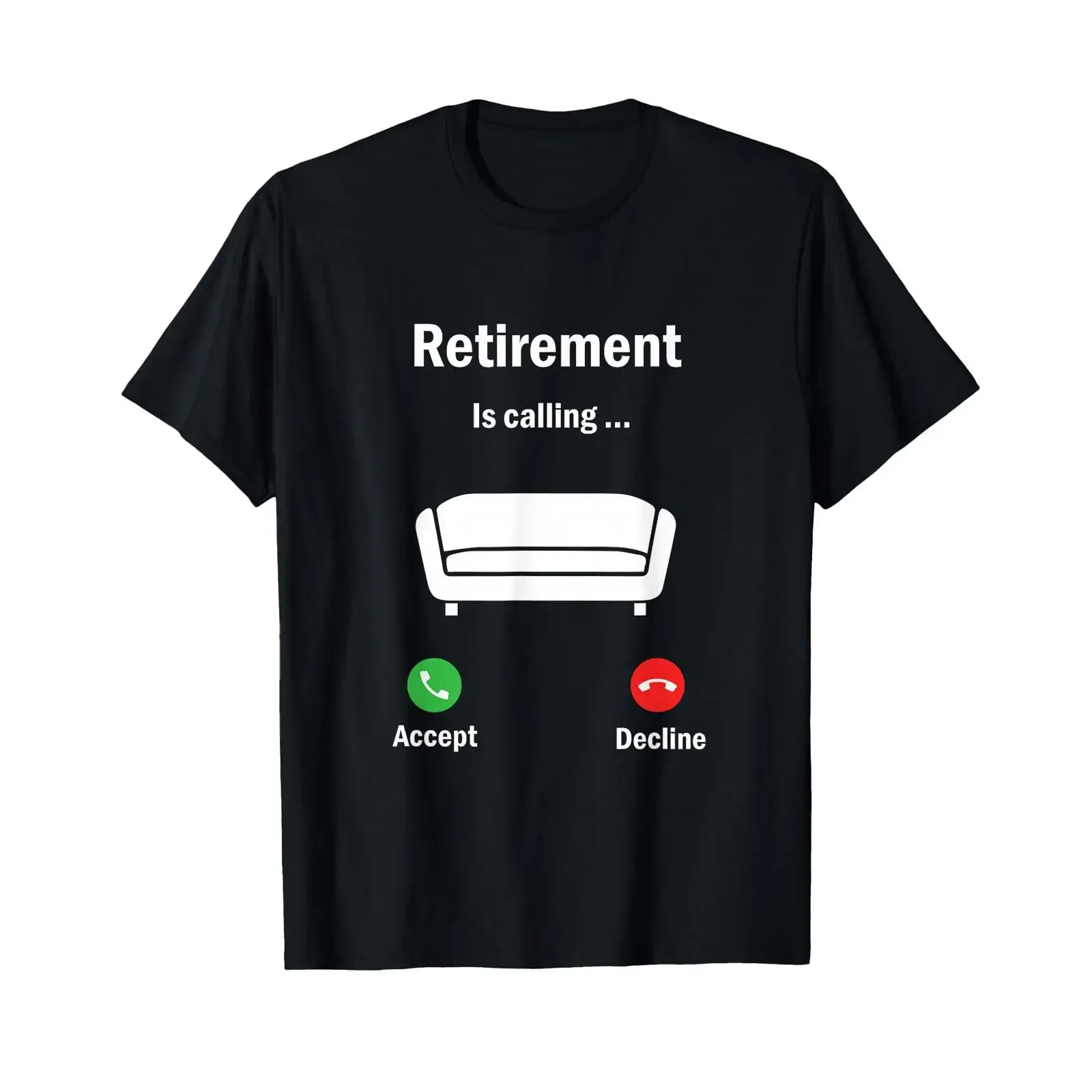 Retirement Is Calling Phone Screen T Shirt vintage Washed Casual designer clothes Versatile Top For Everyday Wear Comfortable