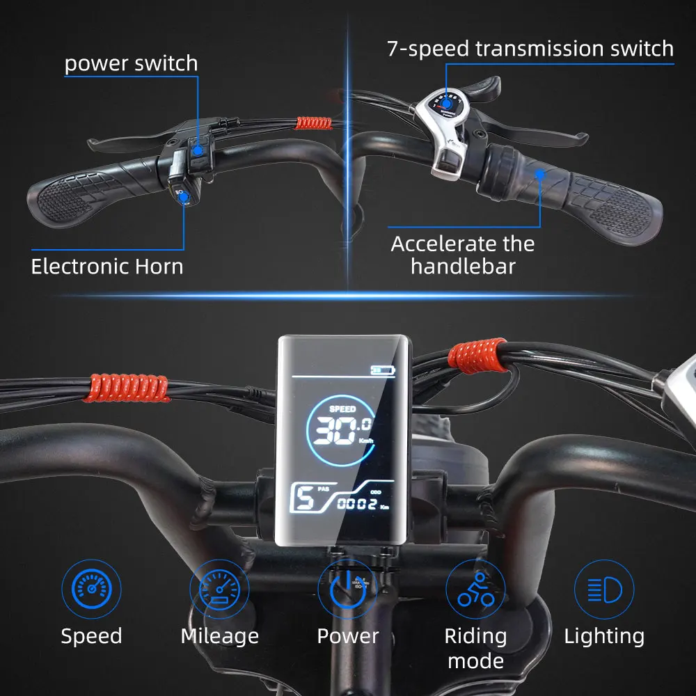 مصنع الجملة حار بيع الدهون الإطارات E-الدراجة دورة E دراجة عالية السرعة Ebike الدراجات الكهربائية الكربون 20 بوصة الرجال الدراجة الجبلية