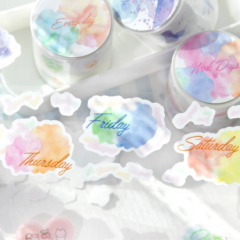 

Декоративная лента-стикер Journal GO 5x200см «Звездное небо» с облаками для коллажей, джанк-журналов, скрапбукинга, открыток и маскировочной ленты