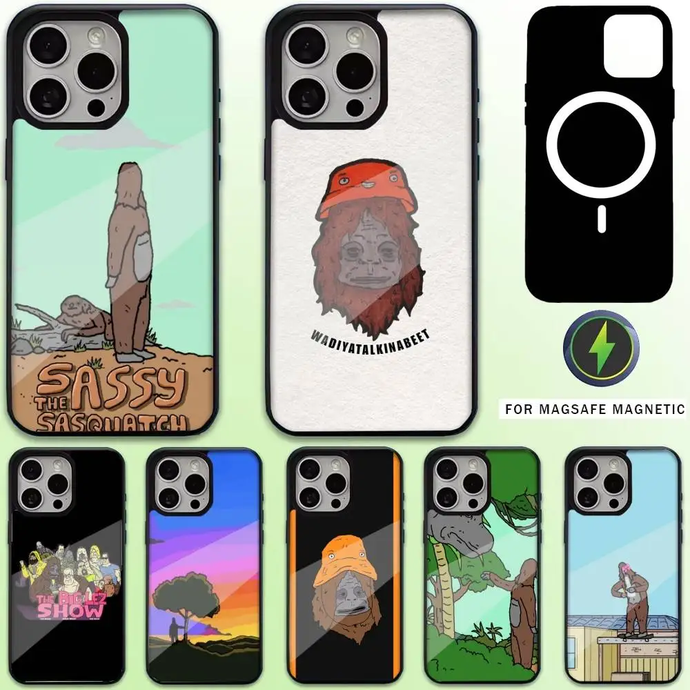 

S-Sassy The Sasquatch Phone Case For iPhone17,16,15,14,13,12,11 Plus,Pro Max Magnetic Magsafe Wireless Charging