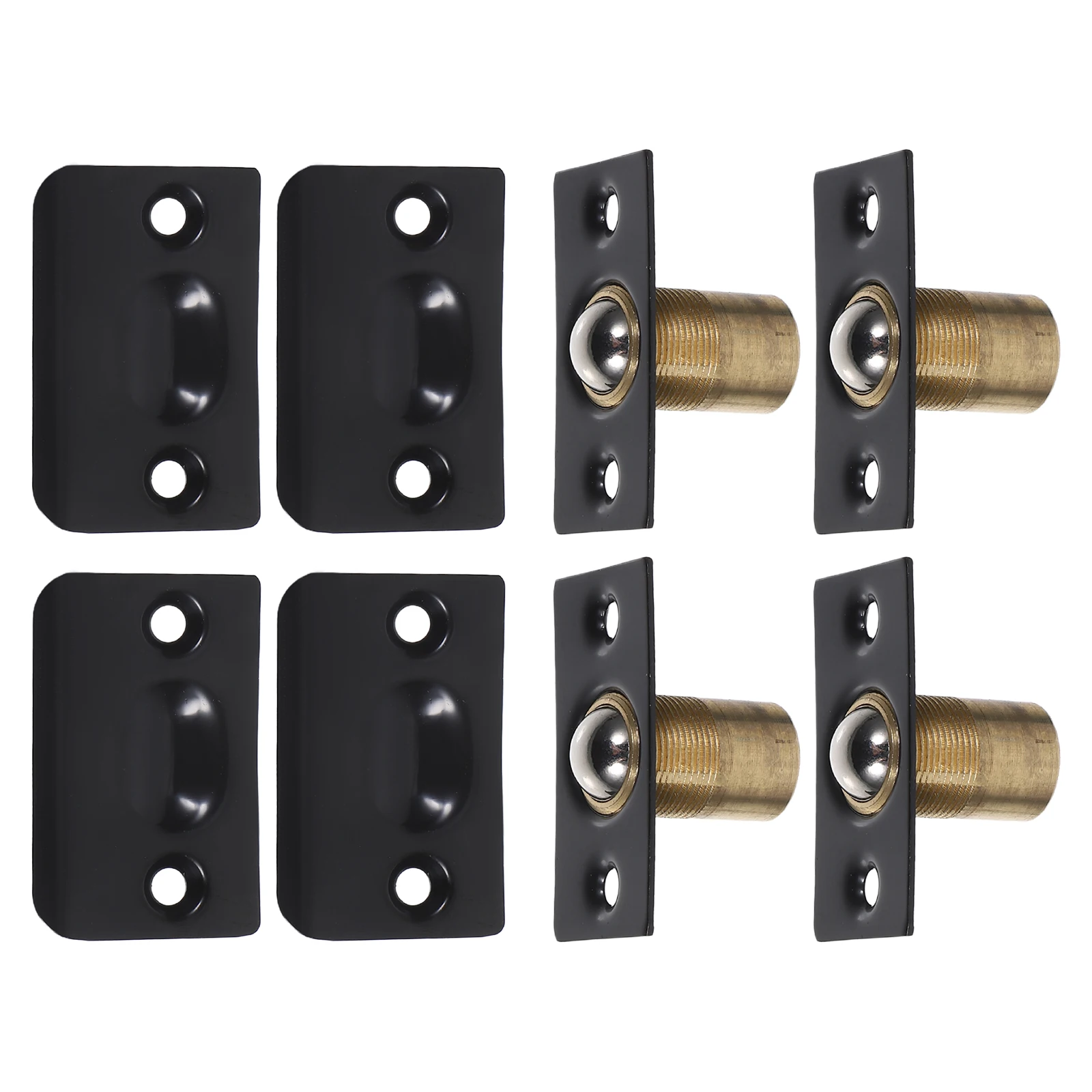 

4 Sets Door Bead Adjustable Ball Latch Hardware Stainless Steel Catch Metal Lock
