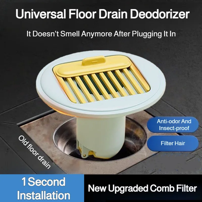 1PC Floor Drain Strainer Cover Shower Deodorant Sewer Plug Trap Anti-odor Drain Filter Hair Catcher & Insect Proof Plug