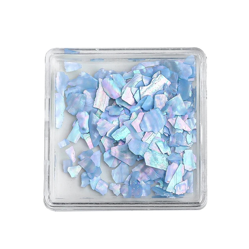 1箱 オーロラシェルフレーク アワビネイルチャーム 薄い天然不規則スライスシェルストーン スパンコール マニキュアアートデコレーション