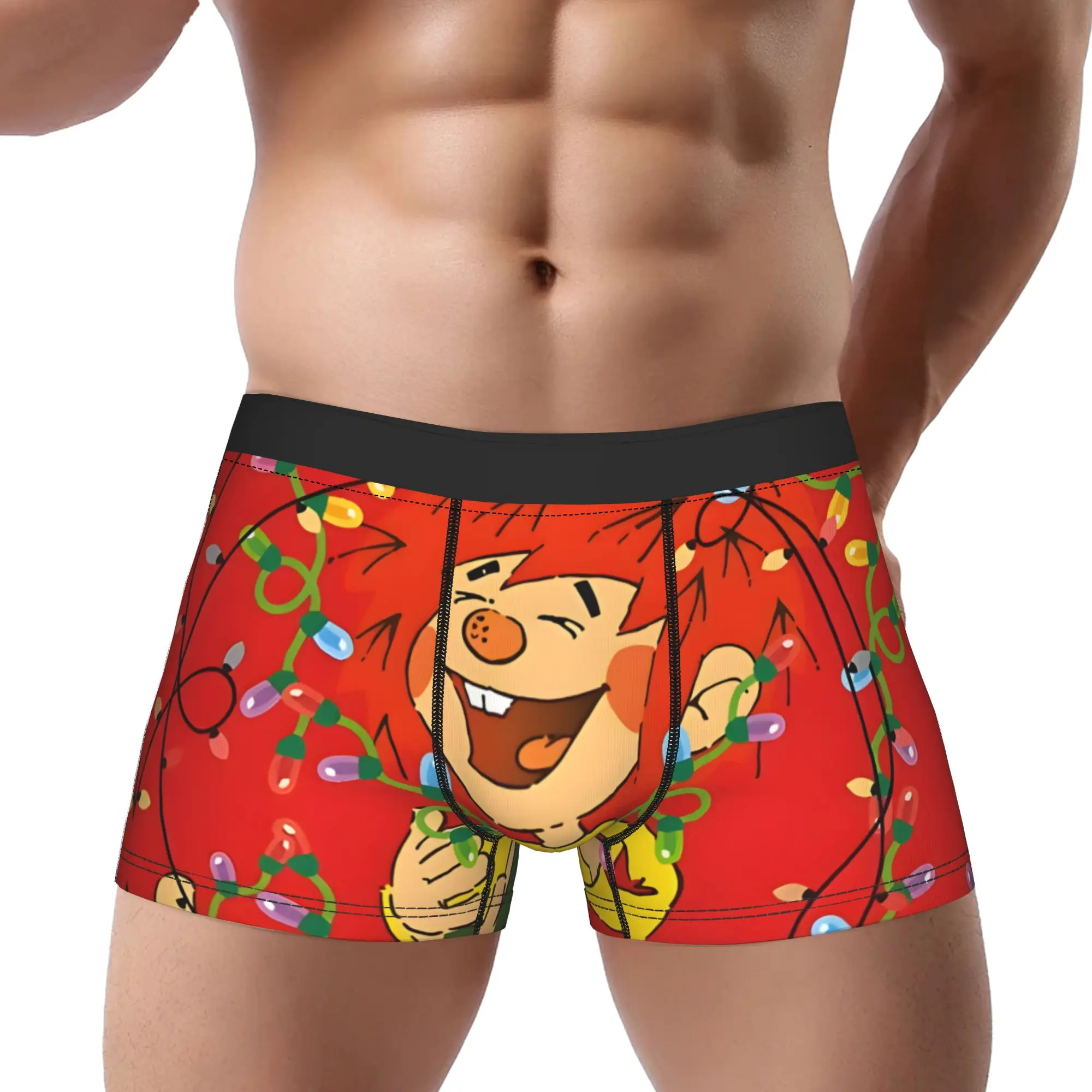

1Piece A Friendship of Glue Pumuckl Meister Eder Underpants Homme Male Underwear Ventilate Shorts Boxer Briefs