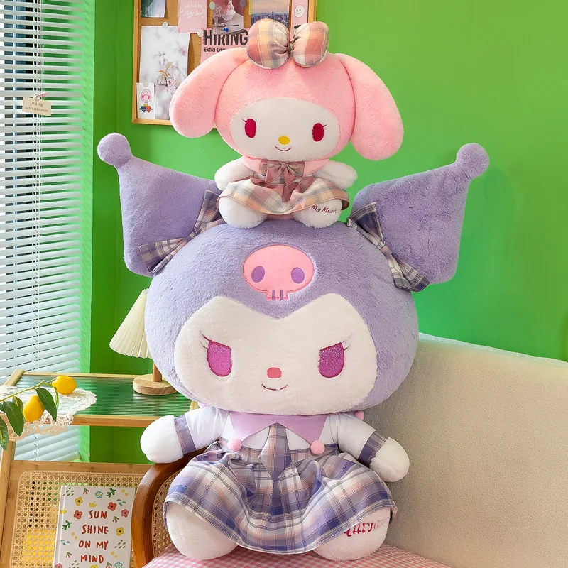 

50 см Sanrio новая милая плюшевая кукла принцессы Kuromi мягкая плюшевая детская подушка Мелодия принцесса для сна девочка подарок на день рождения