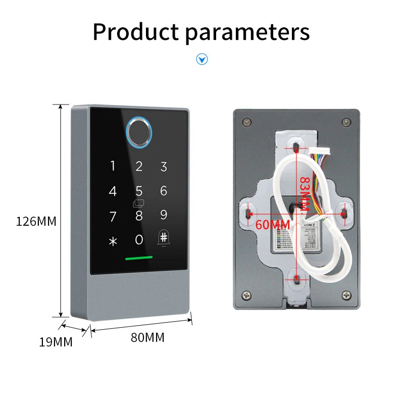 Imagem -06 - Ttlock Smart Phone App Controlador de Acesso Kit Sistema de Controle de Porta Rfid Leitor à Prova d Água Ip67 Gateway Nfc g2 13.56mhz