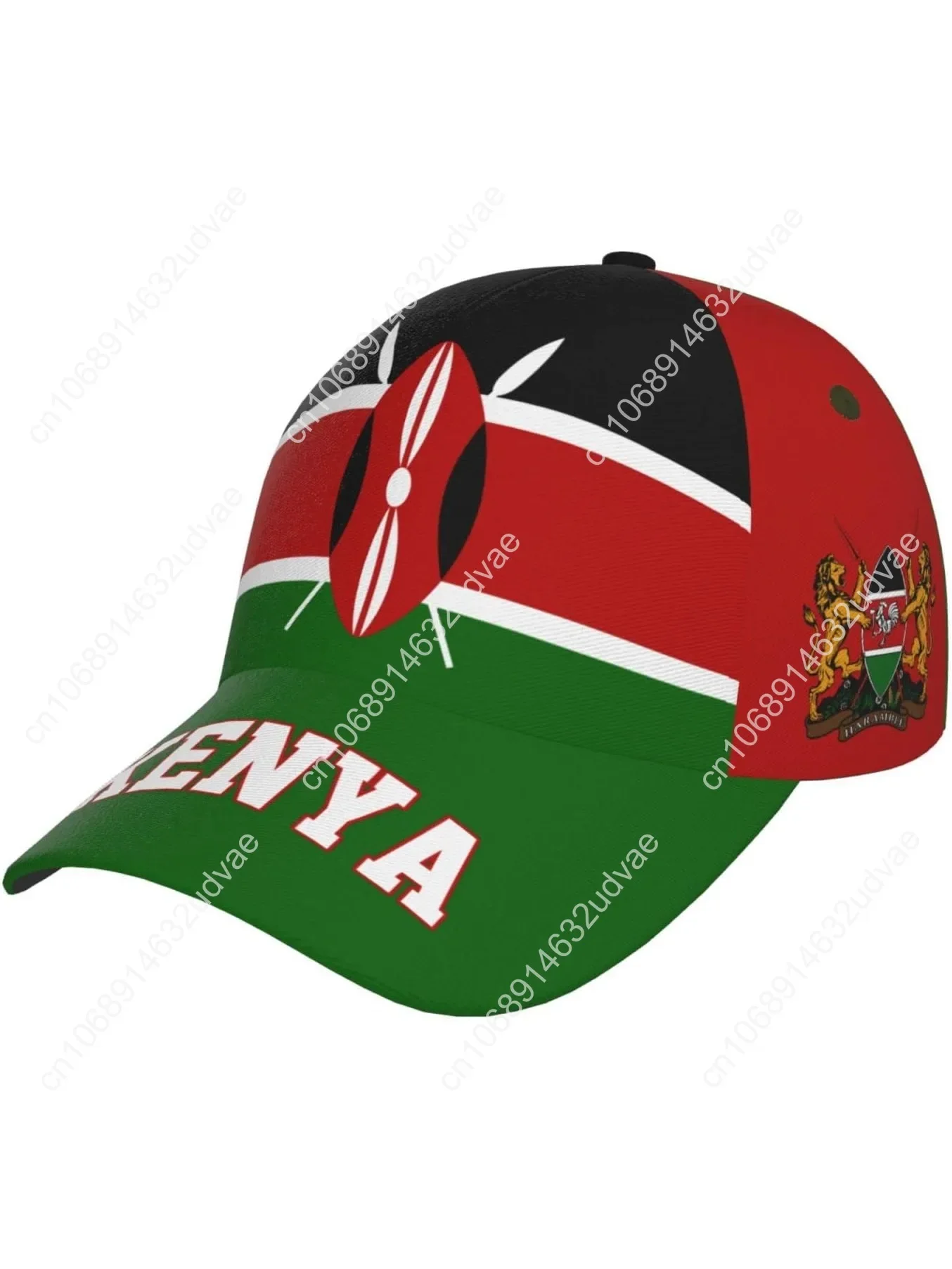 

Kenya Flag Kenyans Baseball Cap 3D Full Print Adult Unisex Adjustable Hat Soccer Patriotic Caps