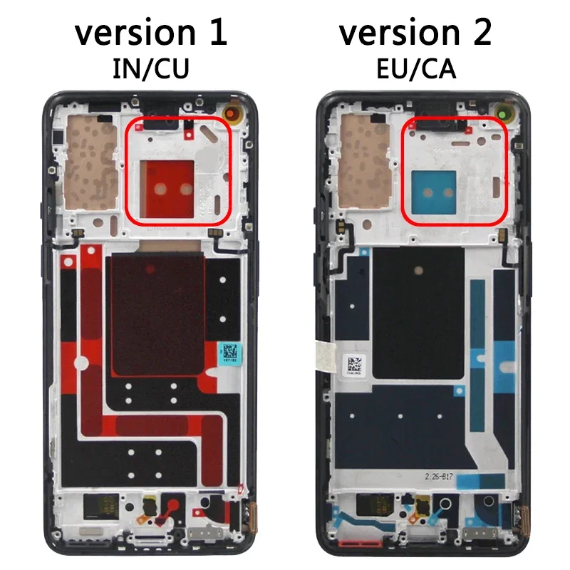 Original AMOLED Display Screen for OnePlus 9 LE2113 LE2111 Replacement, Lcd Display Digital Touch Screen with Frame for 1+9