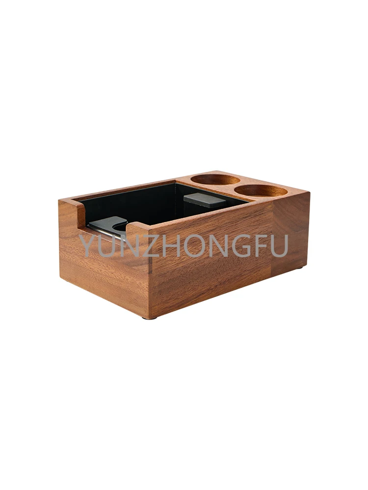 

Coffee Press Holder 51/53/58mm Handle Bracket Cloth Powder Powder Press Walnut Base Grounds Box