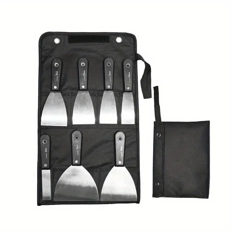 Stainless Steel Putty Knife Set with Durable Storage Bag for Drywall Plasterboard Taping Wall Repairs Flexible Smooth