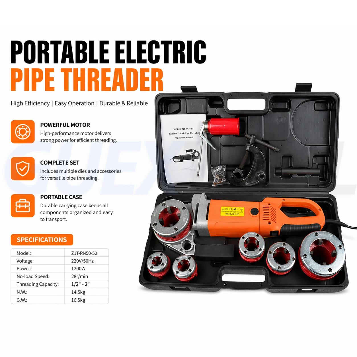 Handheld elektrische Gewindema – Pipe Threading Machine Bewertung und Preis