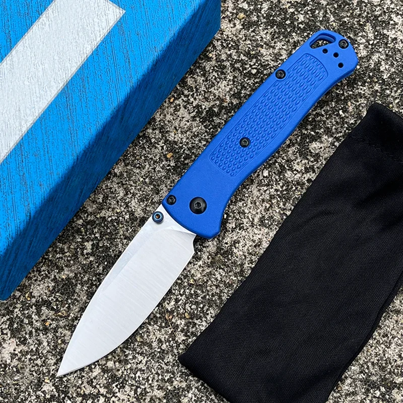 BM 535 Blue Handle Folding EDC Knife CPM-S30V Blade Nylon Fiber Handle Knife Portable Hiking Camping Self-defense Tactical Knife