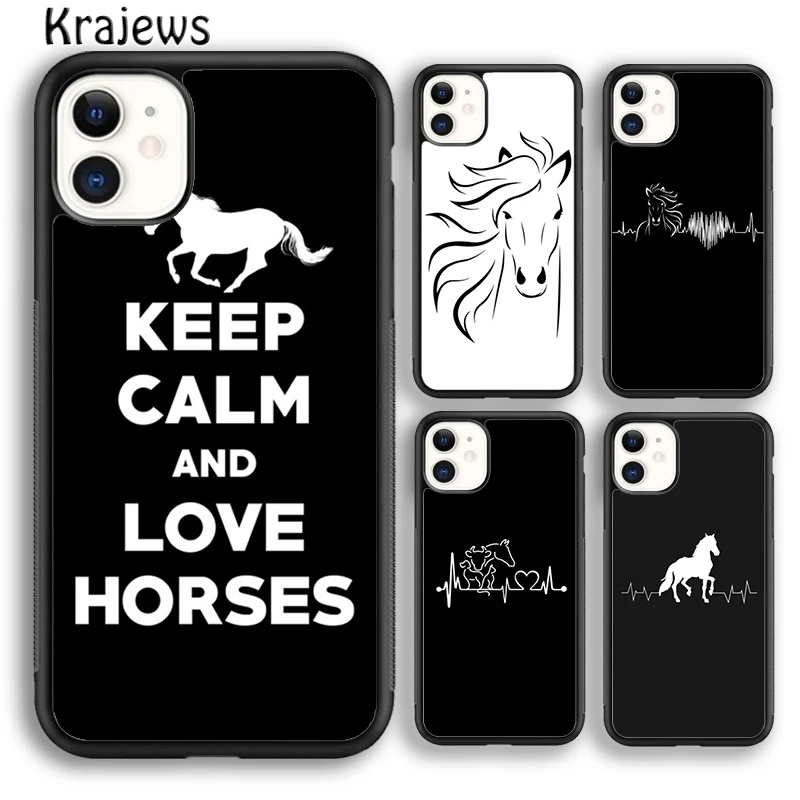 Horse Pony Horse Heartbeat Phone Case Cover For iPhone 16 15 14 plus XS XR 11 12 mini 13 pro max coque Fundas