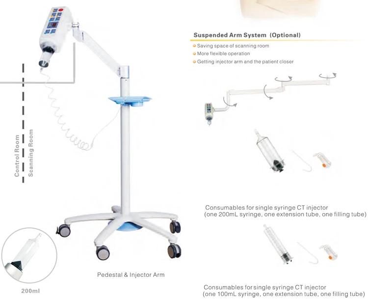 Única seringa CT Injector, Control Media Injector para Ct Scan, Barato