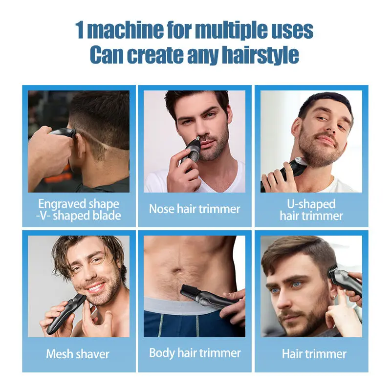 Mijia Multifunctional Grooming Kit Hair Clipper With Digital Display High Power Electric Shaver Trimmer  Nose Hair Trimmer