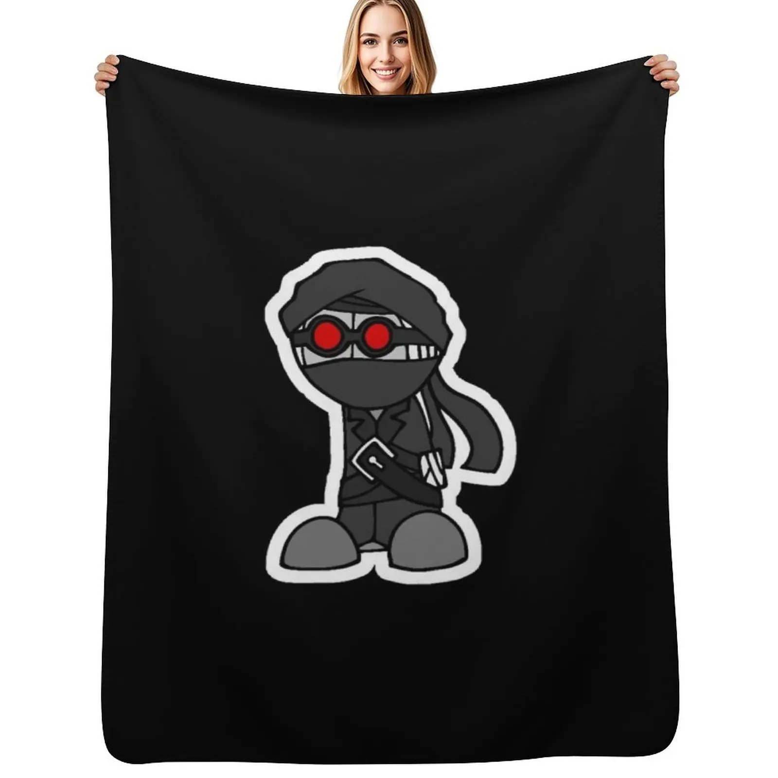 Madness Combat Hank J. W Throw Blanket Stain Resistant Cozy Warm Blanket
