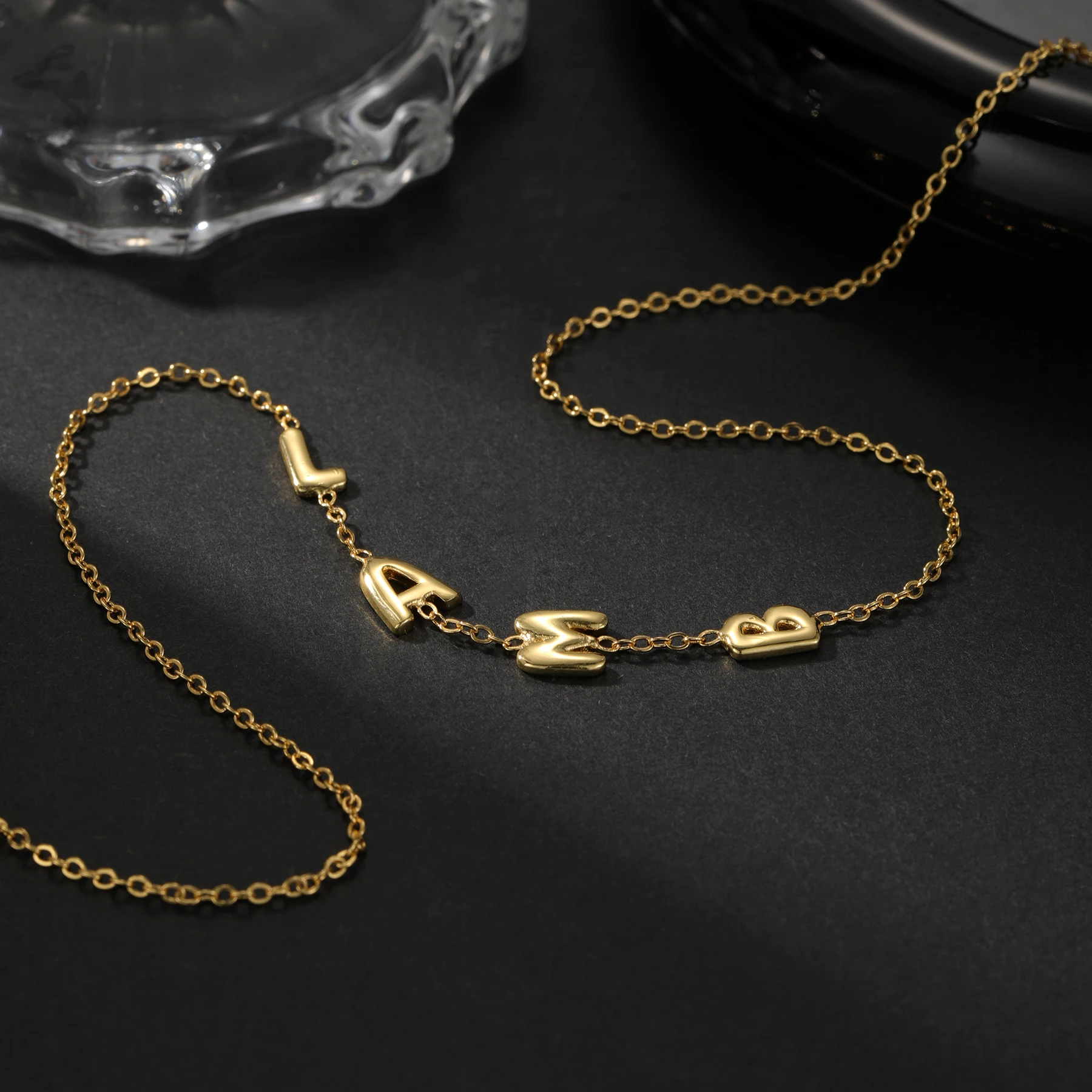 مخصص فقاعة إلكتروني سوار شخصية 3D فقاعة إلكتروني سوار 18K مطلية بالذهب هدية لابنة النساء المجوهرات #4