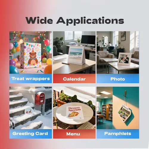 Imagen 2 del producto 100 hojas de papel fotográfico brillante A4 de una cara, 8,3x11,7 pulgadas, 120gsm, papel fotográfico para impresora de inyección de tinta para impresión de folletos de menú