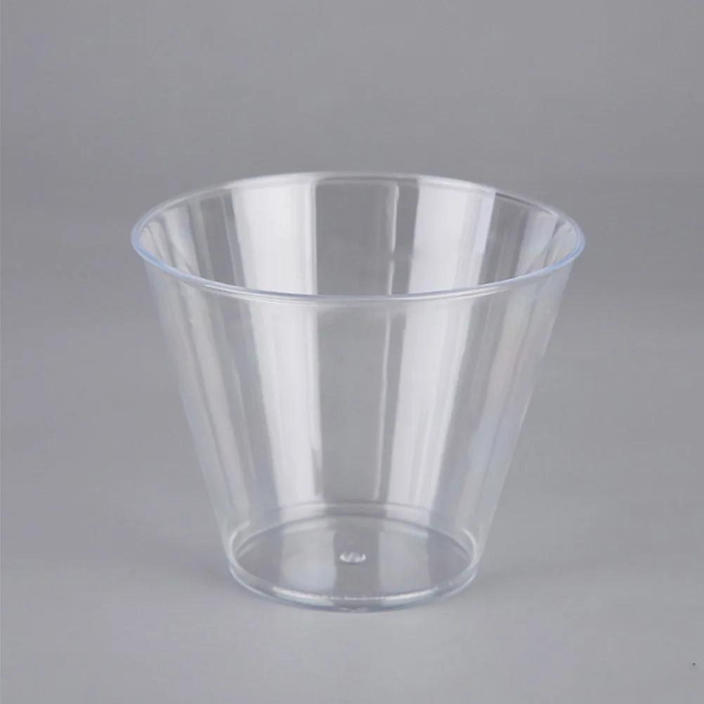 

50Pcs Hard Plastic Transparent Disposable Tasting Cups Thickened Drinking Tumblers Party Use Wedding Event Tasting Cup