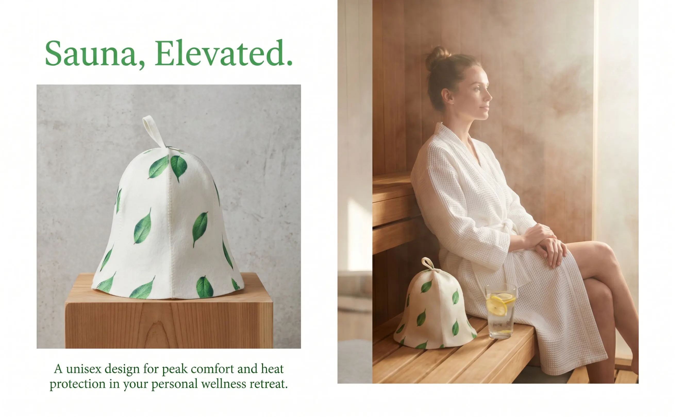 Comfortable Felt Sauna Hat Stylish Bath Hat for Sauna Room Protects Head and Eyes Moisture Absorbent Household Bath Caps