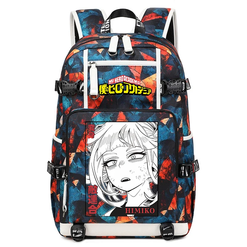 My Hero Academia Printed Rucksack Large Capacity School Bag Outdoor Book Backpack for Boys Girls Teens