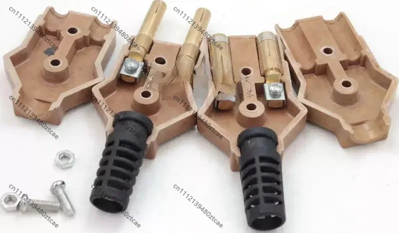 40A Copper Bakelite Plug Crimp Type Male Female Connector For Stage Light High Load Power Socket