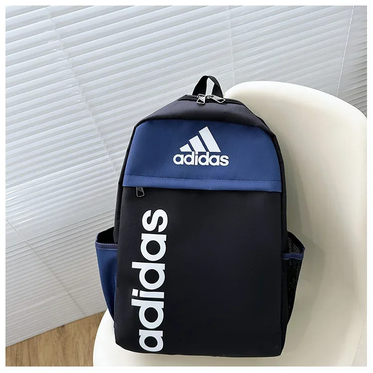 Adidas Originals Outdoor Sports Zipper Closure School Bag Classic Large-capacity Polyester Jersey Unisex