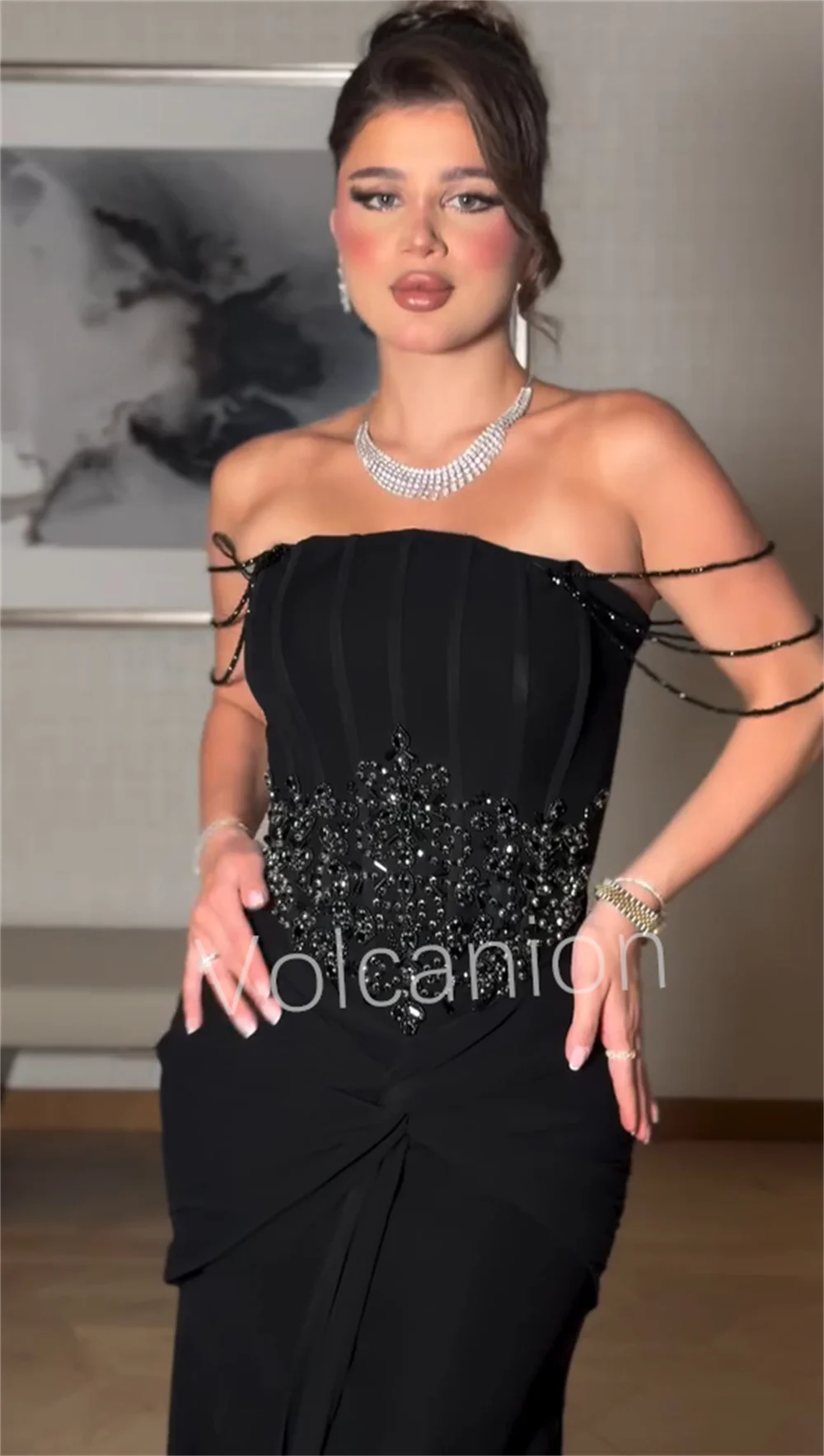 Customized Fashion Jersey Pleat Sequined Beading Mermaid Off-the-shoulder Long Celebrity Evening Dresses Luxury 2026